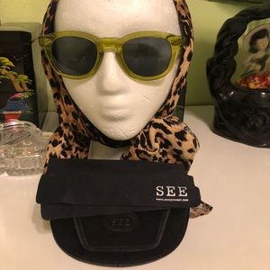 Unique SEE eyewear lime green sunglasses